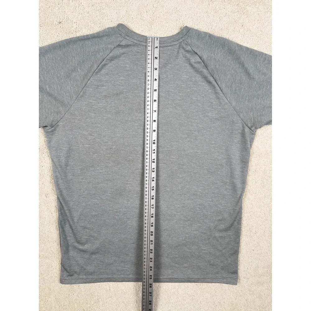 NIKE SWIM DRI FIT UPF40+ Men's Size Medium Shirt Gray Short Sleeve Outdoor #1415